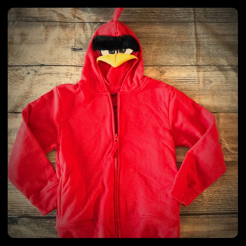 Red Angry Birds Hoodie Sweater